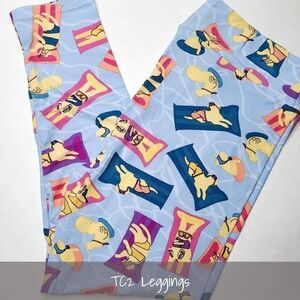 LuLaRoe TC2 Leggings Dog Cat Pool Party NEW